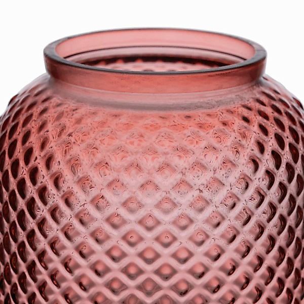 Vase Rosa Recyceltes Glas 19 X 19 X 19 Cm günstig online kaufen