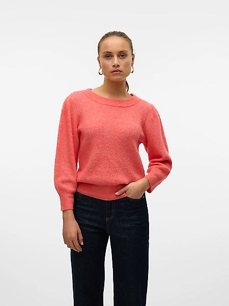 Vero Moda Rundhalspullover VMVIGGA 3/4 RIB günstig online kaufen