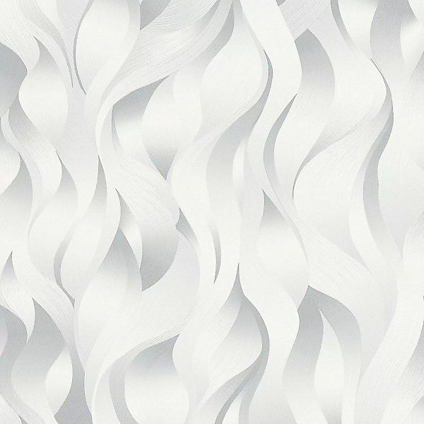 Bricoflor Weiße Mustertapete mit Geschwungenen Linien Moderne Tapete in Wei günstig online kaufen