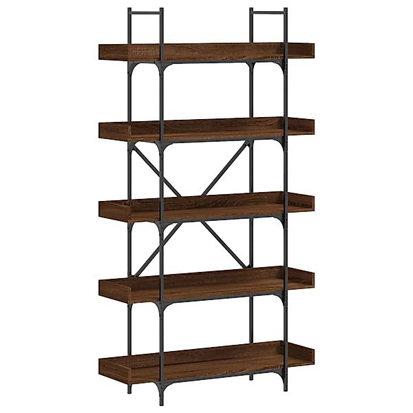 VidaXL Bücherregal 5 Böden Braun Eiche-Optik 100x33x180,5 cm günstig online kaufen
