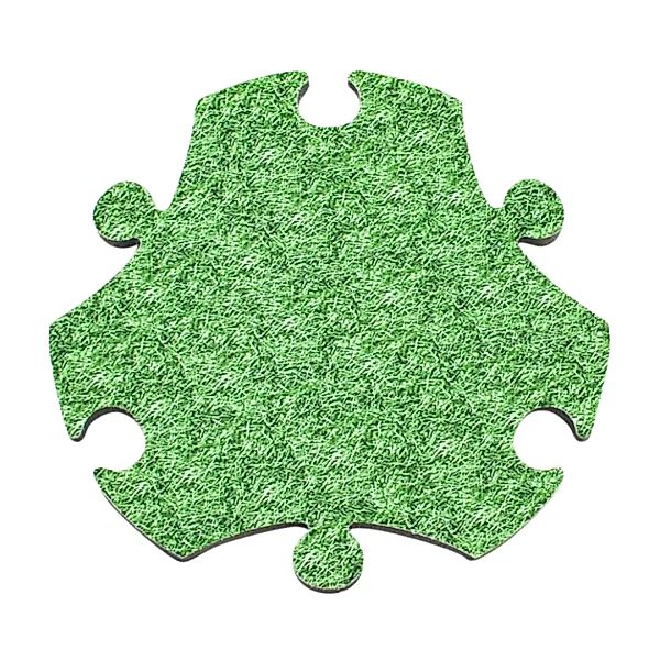 Magis - Puzzle Carpet Teppich Set - Gras/Polyethylen/H 2cm / Ø 36cm/7 Stück günstig online kaufen