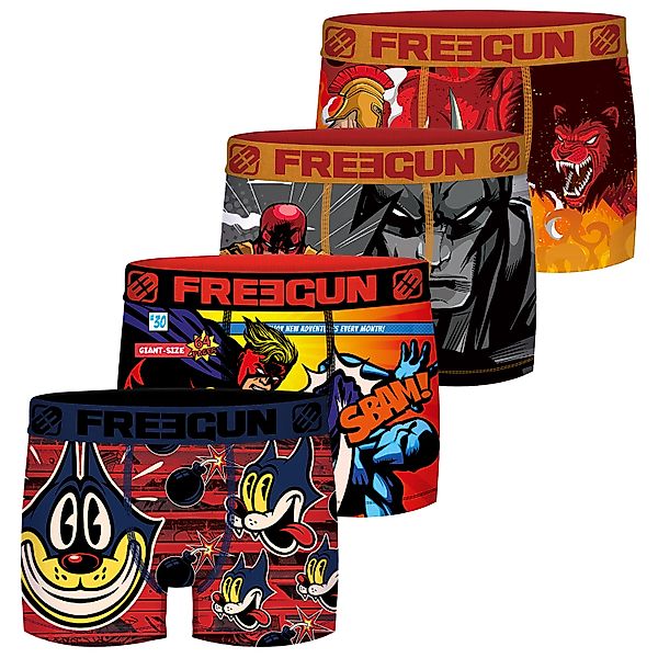 Freegun Comic Herren Boxershorts 4er Pack günstig online kaufen