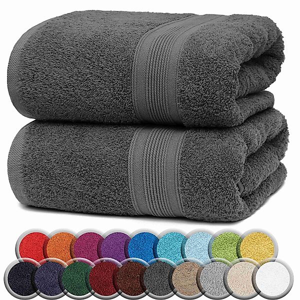 NatureMark Badetuch 2er-Set Frottier Badetücher 100x150cm, günstig online kaufen