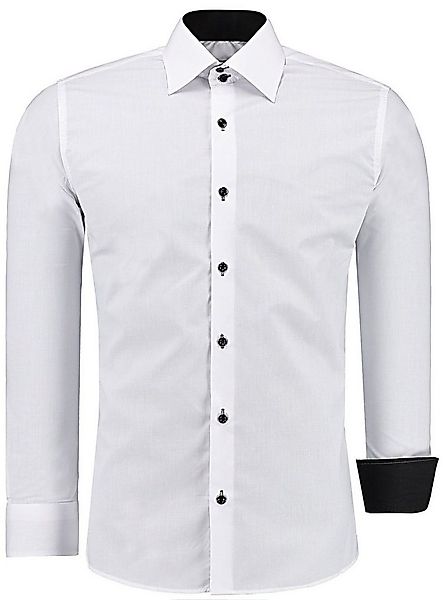J'S FASHION Businesshemd JS12105 Slim Fit Langarm Herren Hemd mit farblich günstig online kaufen