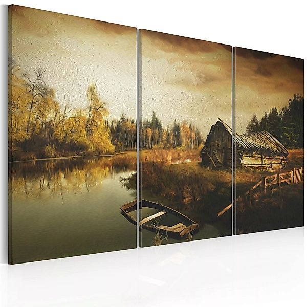 Wandbild - Idyllic village - triptych günstig online kaufen