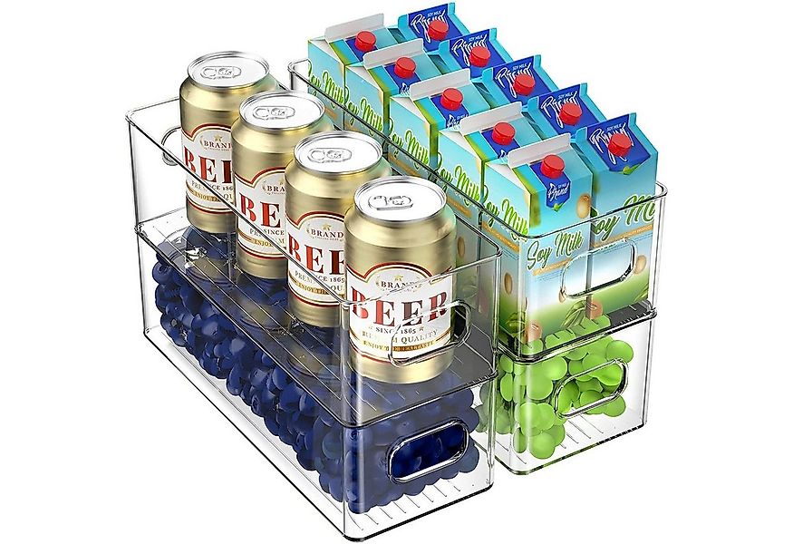 zggzerg Aufbewahrungsbox Kühlschrank Organizer Stapelbar 4er Set,Küchen Auf günstig online kaufen