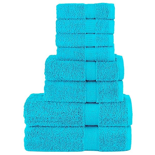 vidaXL 8 Tlg Premium-Handtuch-Set Türkis 600 g/m2 100% Baumwolle günstig online kaufen
