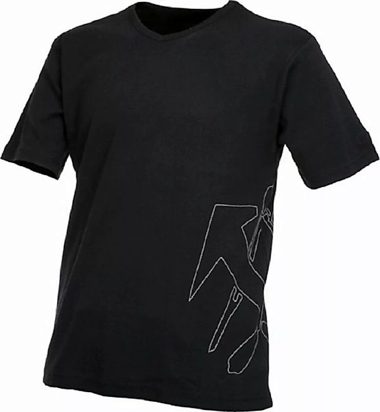 JOB T-Shirt JOB-Dachdecker-RIPP-T-Shirt schwarz mit V-Ausschnitt günstig online kaufen