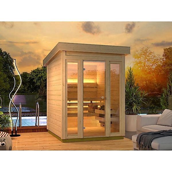 Fjordholz Mini Saunahaus Modell Helga 44 günstig online kaufen