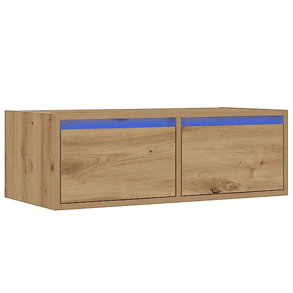 vidaXL TV-Schrank mit LED-Leuchten Artisan-Eiche 75x35,5x25 cm 860237 günstig online kaufen