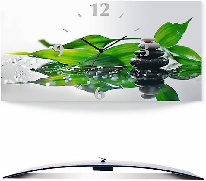 Artland Wanduhr »Spa mit Steinen und Bambus«, 3D Optik gebogen, mit Quarz- günstig online kaufen