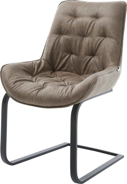 DELIFE Polsterstuhl Taimi-Flex, Freischwinger flach Schwarz günstig online kaufen