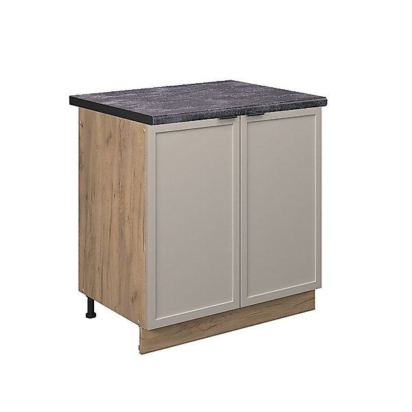 Vicco Spülenunterschrank Fame-Line, GrauBeige/Goldkraft Eiche, 80 günstig online kaufen