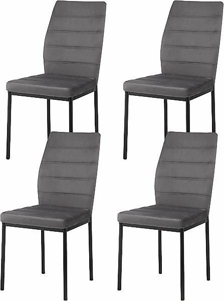 INOSIGN Esszimmerstuhl "Cresswelle, TOPSELLER", (Set), 4 St., Samtvelours, günstig online kaufen