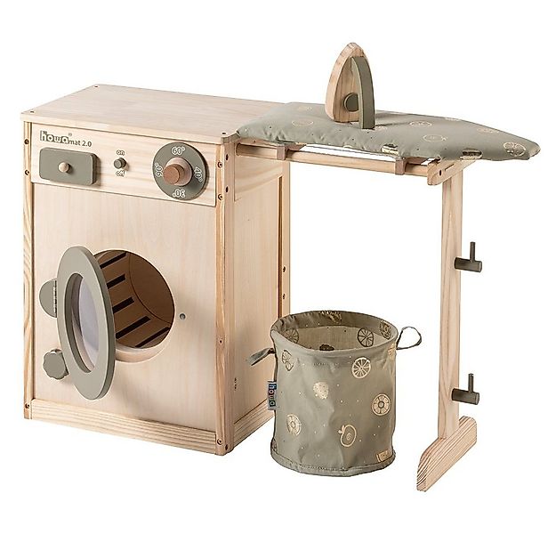 howa Kinder-Waschmaschine, aus Holz mit Wäscheleine, Bügelbrett, Wäschekorb günstig online kaufen