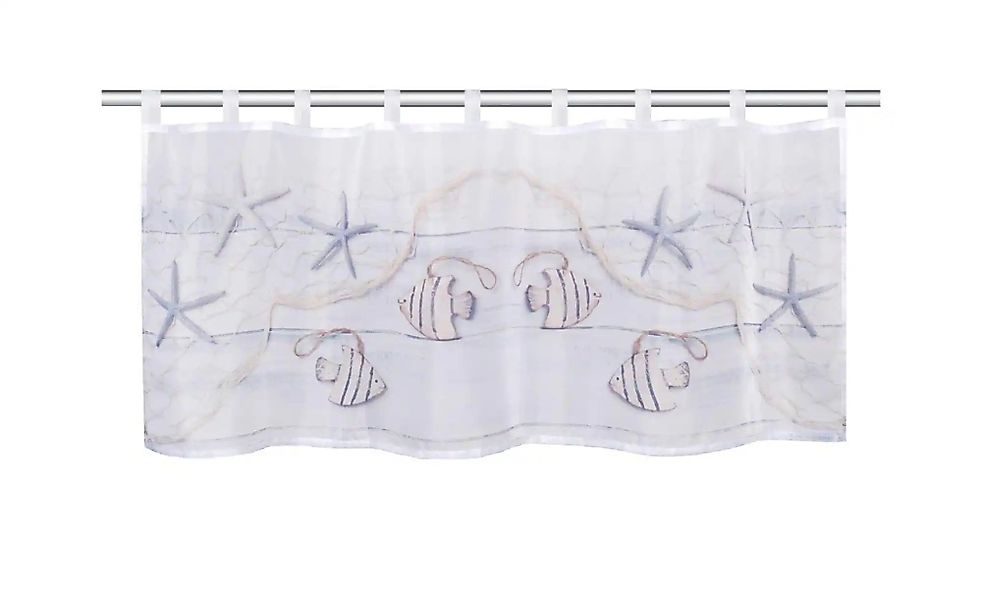 HOME Wohnideen Schlaufen Panneaux   ¦ blau ¦ Maße (cm): B: 140 H: 45 Gardin günstig online kaufen