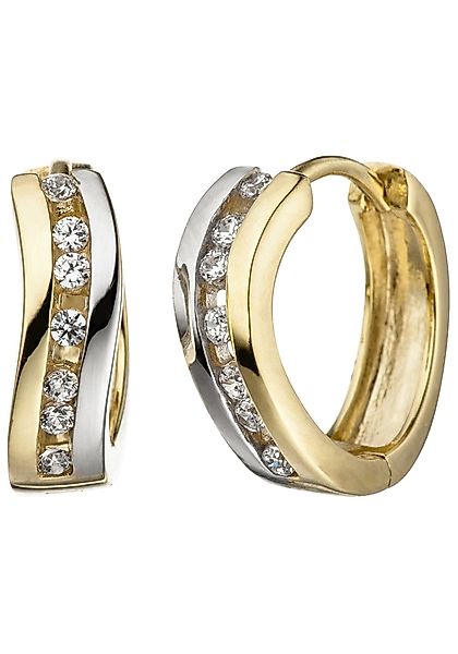 JOBO Paar Creolen, 333 Gold bicolor günstig online kaufen