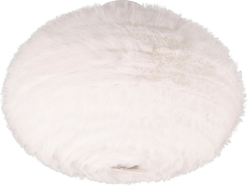 Reality Leuchten Deckenleuchte FURRY, E27 Deckenlampe mit Plüsch Lampenschi günstig online kaufen