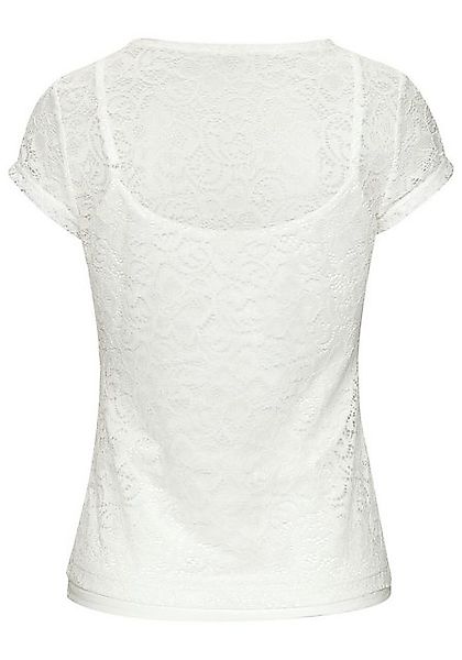 LASCANA Spitzenshirt (Packung, +Top) mit Blumenmuster günstig online kaufen