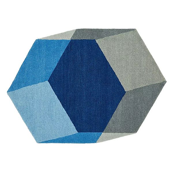 Iso Teppich hexagon Blau günstig online kaufen