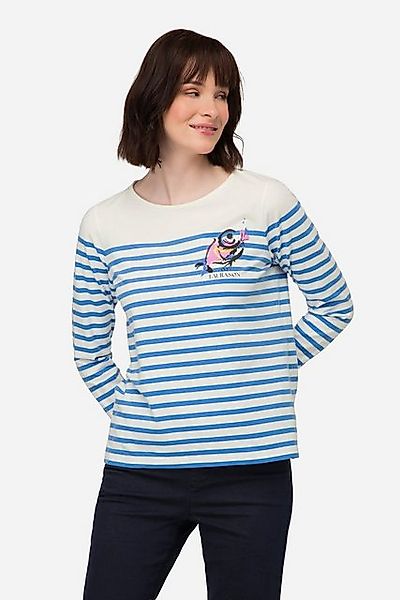 Laurasøn T-Shirt T-Shirt Ringel Fisch Motiv Rundhals Langarm günstig online kaufen