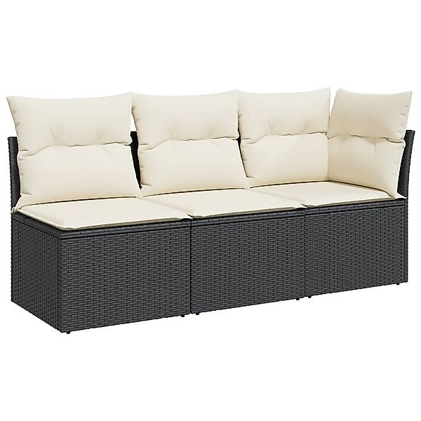 vidaXL Loungesofa Gartensofa mit Kissen 3-Sitzer günstig online kaufen