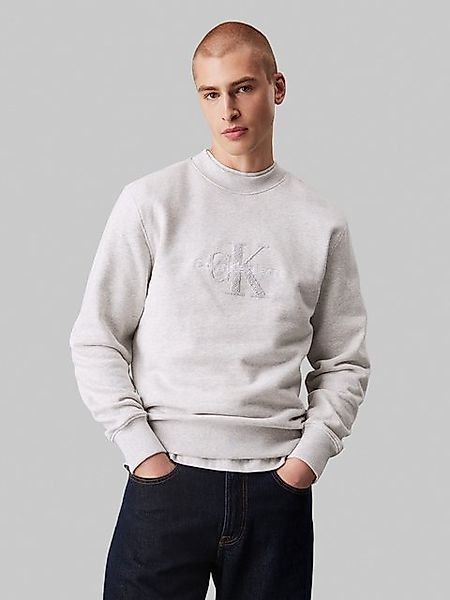 Calvin Klein Jeans Sweatshirt CHENILLE MONOLOGO CREW NECK mit Logostickerei günstig online kaufen