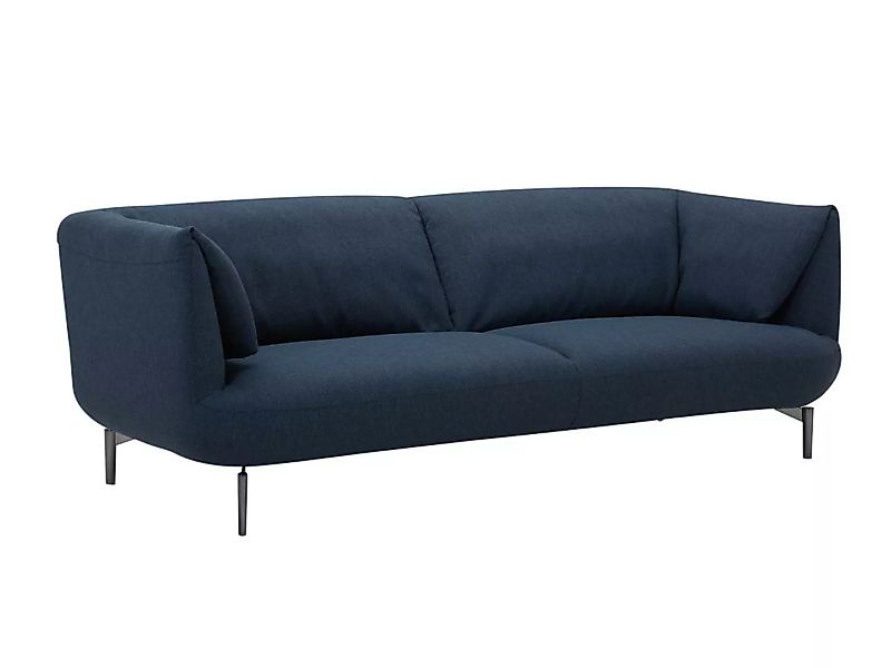 Sofa 3-Sitzer - Stoff - Blau - ANGELINA günstig online kaufen