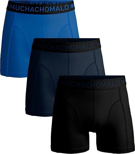 Muchachomalo Boxershorts Einfach Blau Schwarz 3-Pack - Größe XXL günstig online kaufen