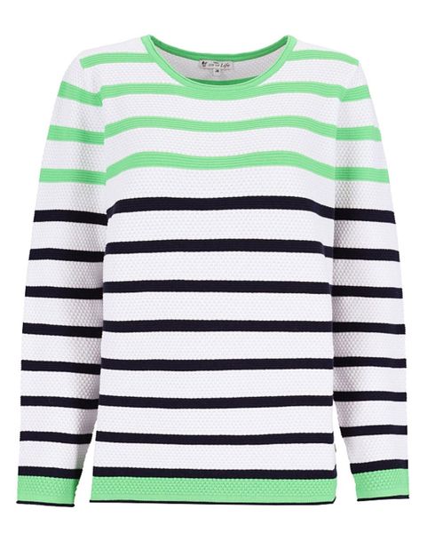 Hajo Rundhalspullover Pullover Strukturmasche günstig online kaufen