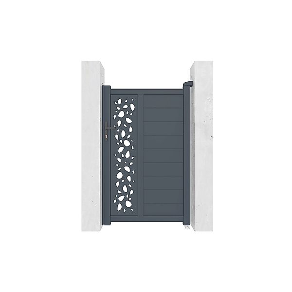 Casanoov Gartentür Aus Aluminium 1M Sunny H 160Cm Grau günstig online kaufen