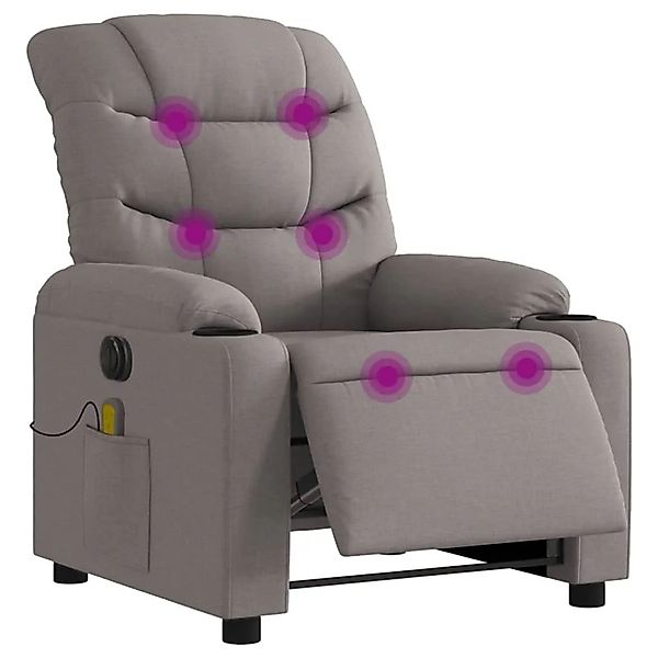 vidaXL Massagesessel Elektrisch Taupe Stoff 3206643 günstig online kaufen