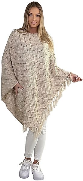 Mississhop Strickponcho Damen Poncho Cape Überwurf günstig online kaufen