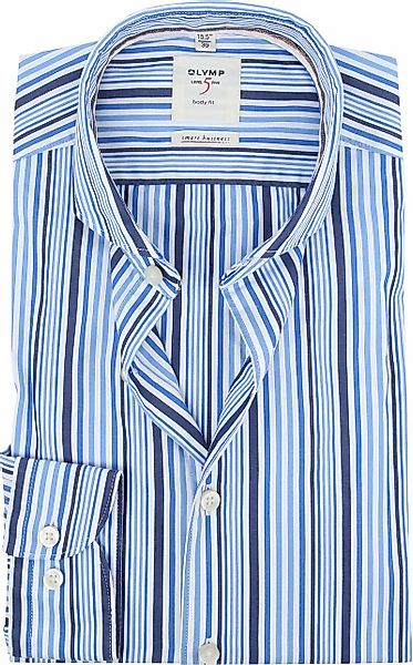 OLYMP Hemd Level 5 Blau Streifen - Größe 38 günstig online kaufen
