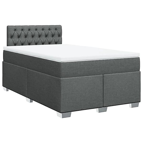 vidaXL Boxspringbett mit Matratze Dunkelgrau 120x190 cm Stoff2097678 günstig online kaufen