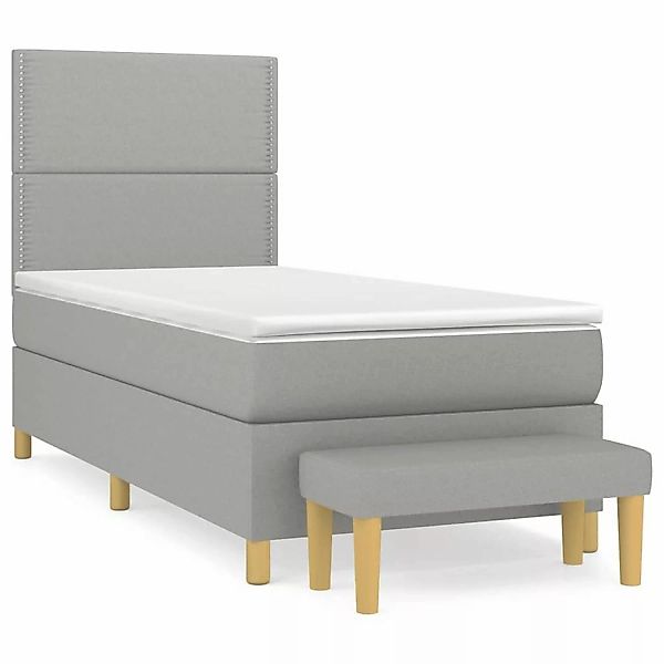 vidaXL Boxspringbett, Boxspringbett mit Matratze Rosa 90x190 cm Samt günstig online kaufen