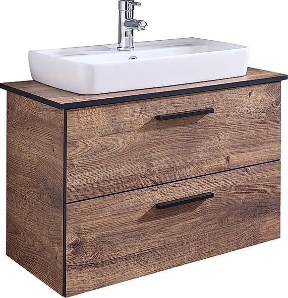 Saphir Badmöbel-Set »Quickset 374 Keramik-Aufsatzwaschtisch mit Unterschran günstig online kaufen