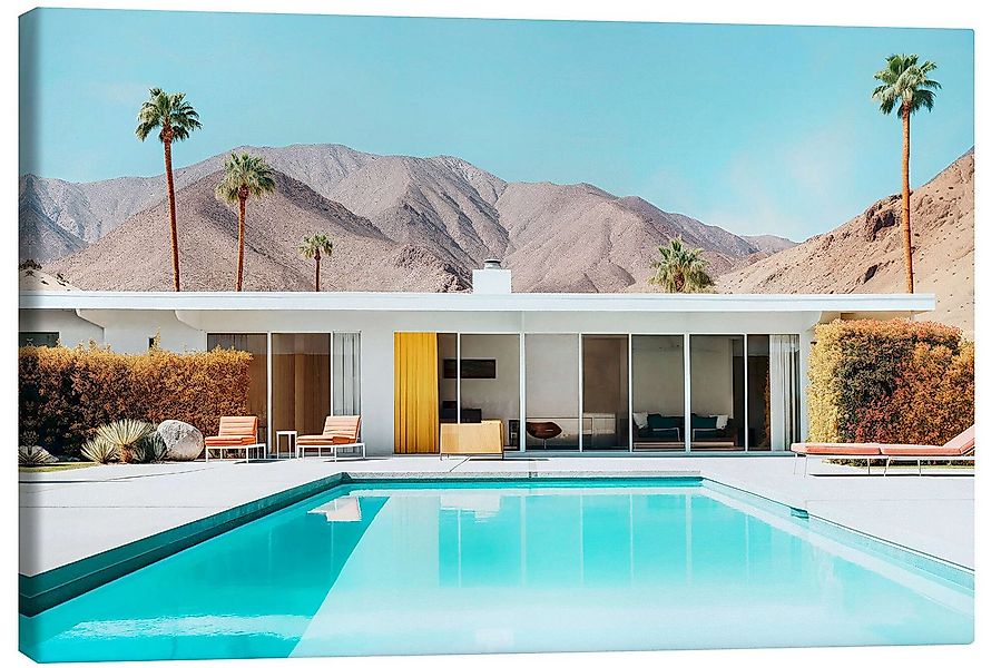 Posterlounge Wandbild California Dreaming - Palm Springs Pool in der Wüste, günstig online kaufen