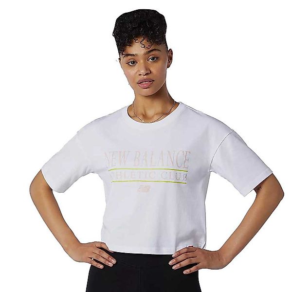 New Balance Essentials Athletic Club Boxy Kurzärmeliges T-shirt L White günstig online kaufen