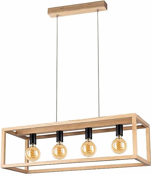 SPOT Light Pendelleuchte »KAGO«, 4 flammig, Leuchtmittel E27   ohne Leuchtm günstig online kaufen