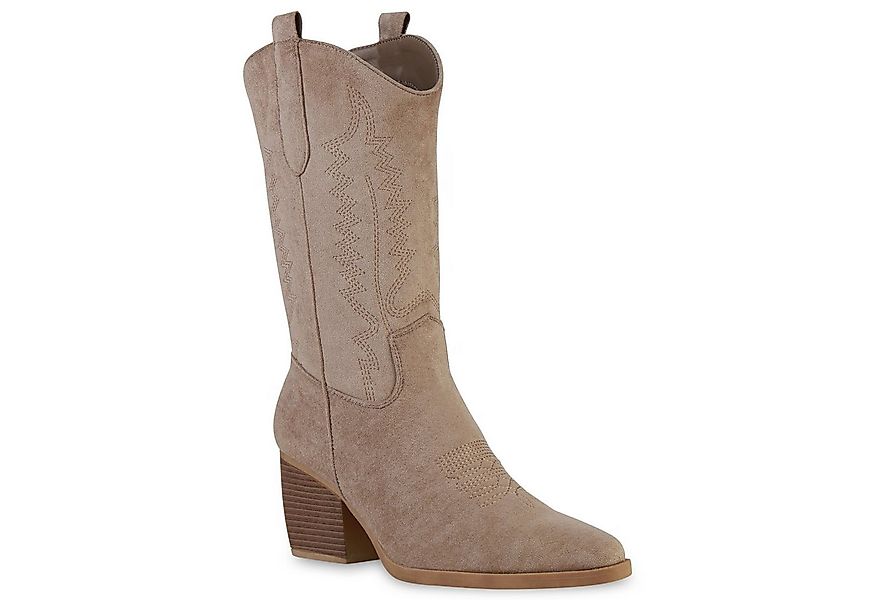 VAN HILL 838384 Cowboystiefel Damen Stiefel Cowboystiefel Holzoptikabsatz S günstig online kaufen