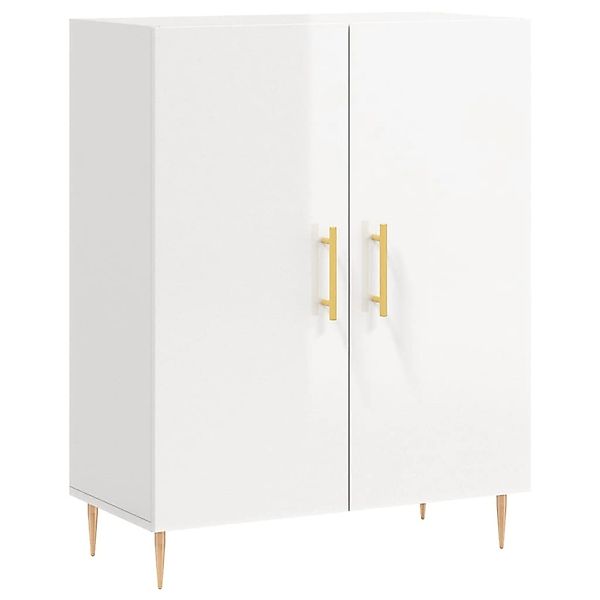 vidaXL Sideboard Hochglanz-Weiß 69,5x34x90 cm Holzwerkstoff 827710 günstig online kaufen