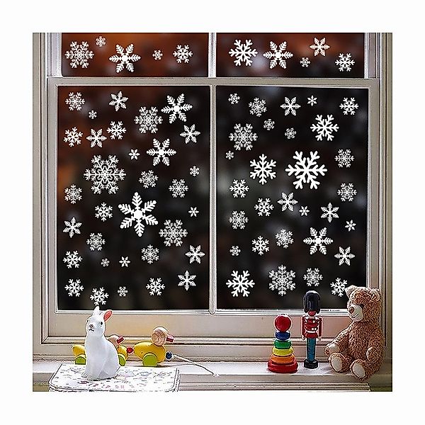 Coonoor Fenstersticker Fensteraufkleber Weihnachten Schneeflocken Weihnacht günstig online kaufen