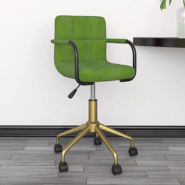 Esszimmerstühle 4 Stk. Drehbar Hellgrün Samt günstig online kaufen
