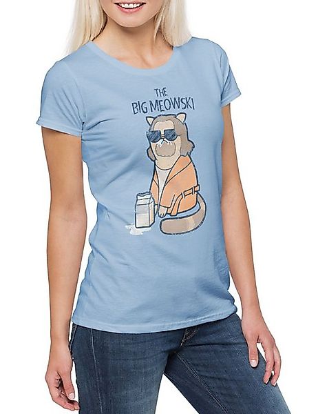 Urban Backwoods Print-Shirt The Big Meowski Damen T-Shirt Katzen Kätzchen K günstig online kaufen