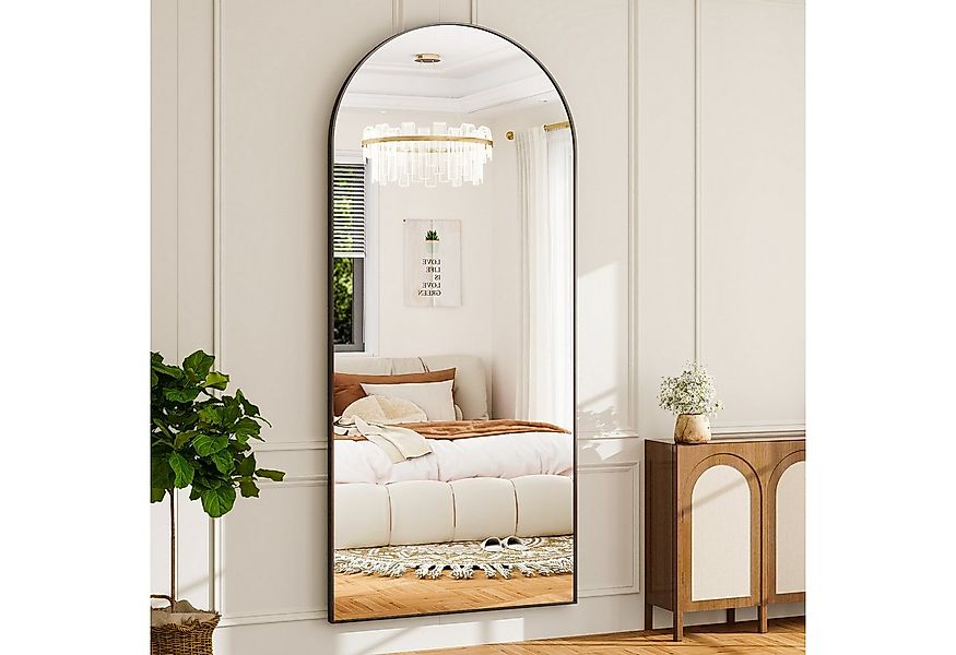 BEAUTYPEAK Standspiegel Bogenspiegel mit Alu-Rahmen (Wandspiegel erhältlich günstig online kaufen