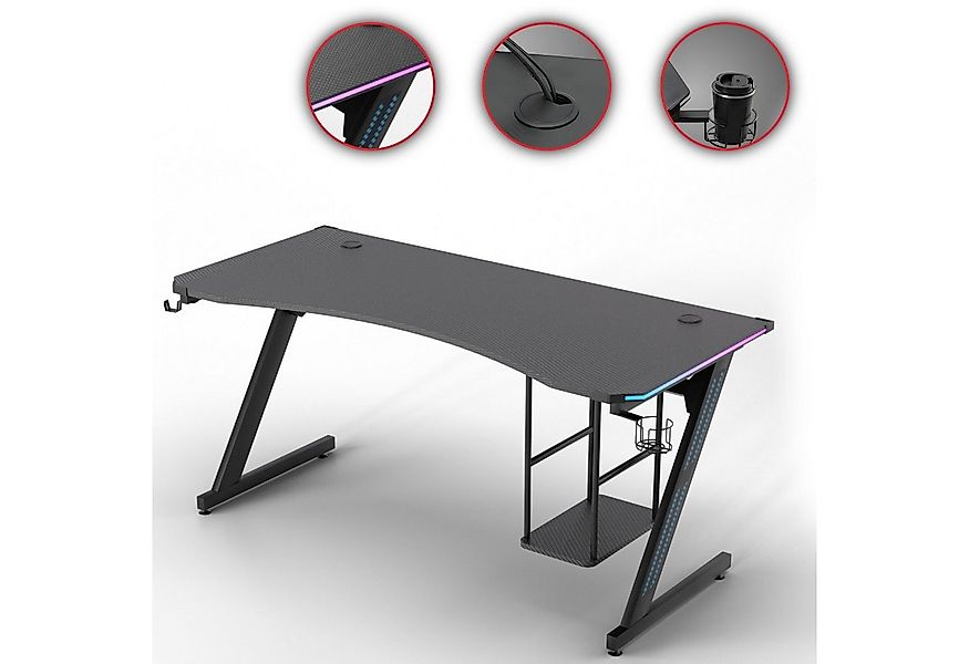 MY SIT Schreibtisch Gaming Tisch Gizmo mit Farbwechsel LED Beleuchtung günstig online kaufen