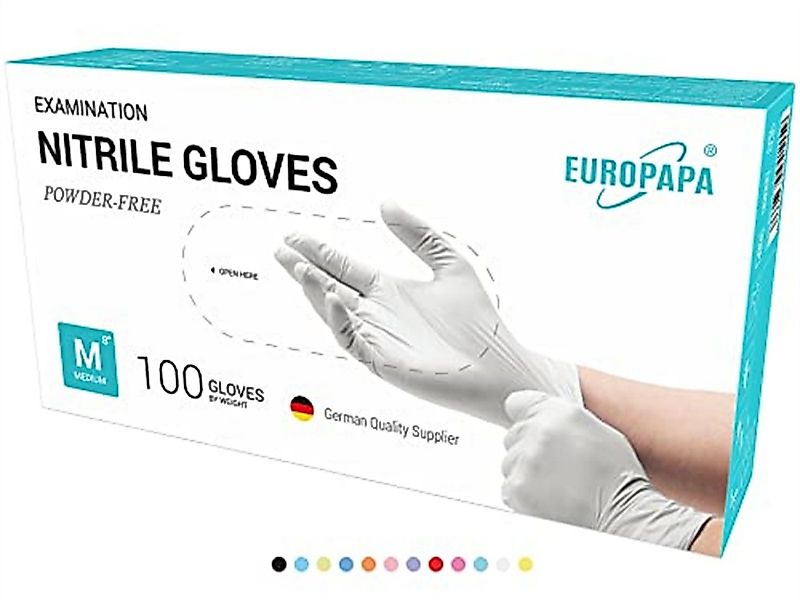 EUROPAPA Nitril-Handschuhe Einweghandschuhe Untersuchungshandschuhe (100 ST günstig online kaufen