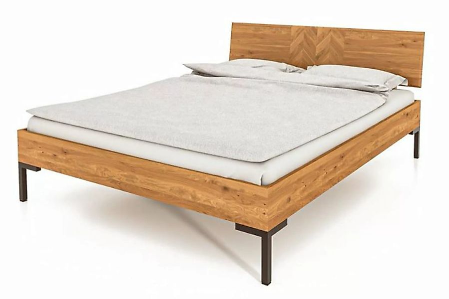 byoak Bett ABIES 120 x 200 aus Massivholz, mit Holzkopfteil, Naturgeölt günstig online kaufen