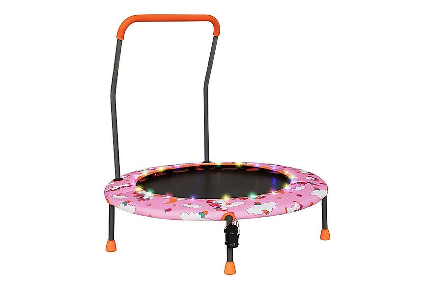 COSTWAY Kindertrampolin, φ92 cm mit LED & Griff günstig online kaufen